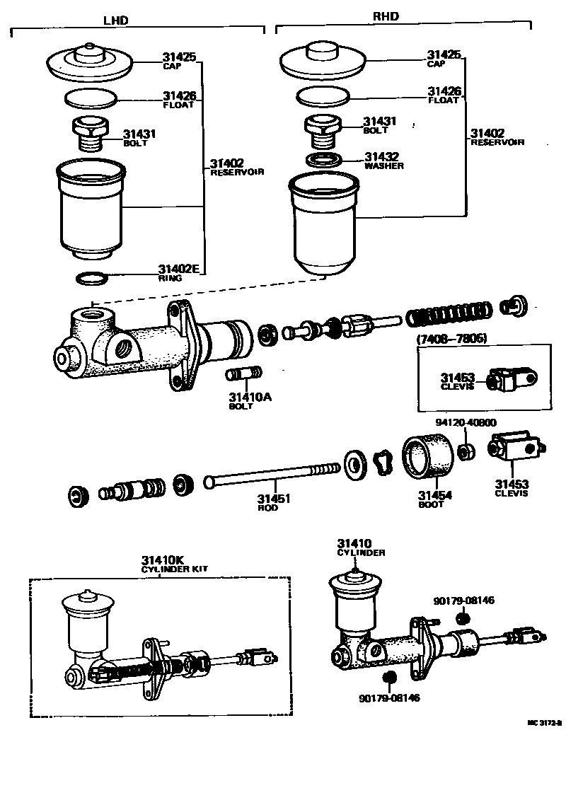 3103 — CLUTCH MASTER CYLINDER