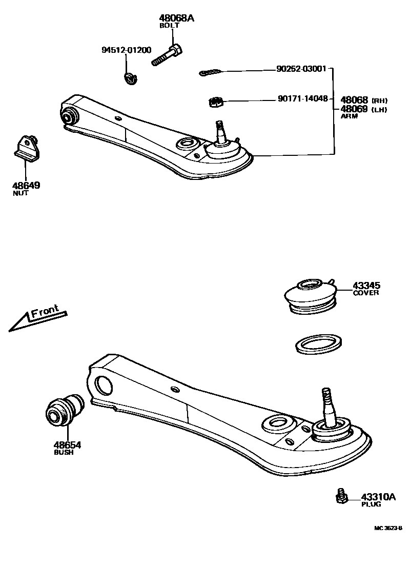 4802 — FRONT AXLE ARM & STEERING KNUCKLE