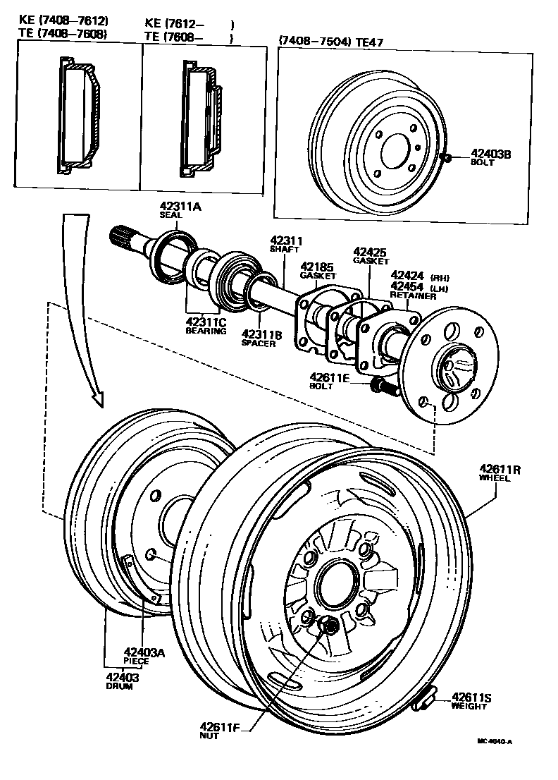 4102 — REAR AXLE SHAFT & HUB