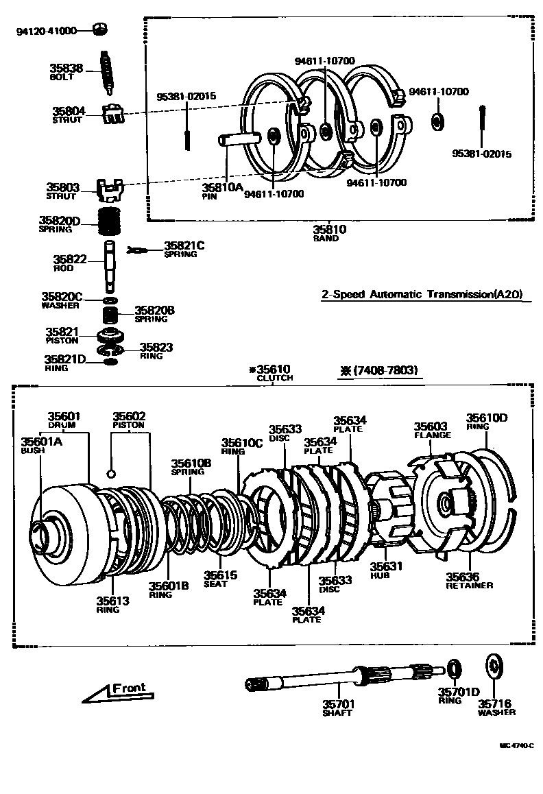 3507 — BRAKE BAND & MULTIPLE DISC CLUTCH (ATM)