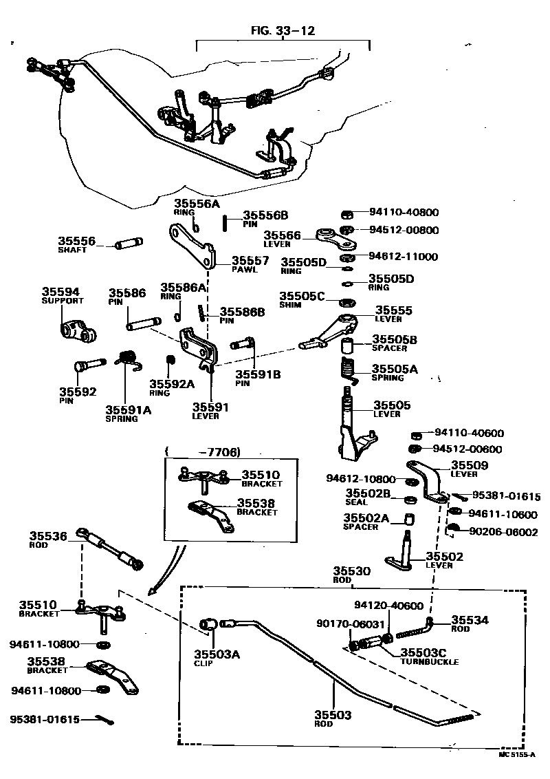 3513 — THROTTLE LINK & VALVE LEVER (ATM)