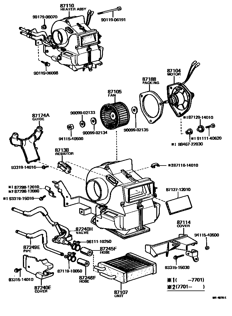 8712 — HEATING & AIR CONDITIONING - HEATER UNIT & BLOWER