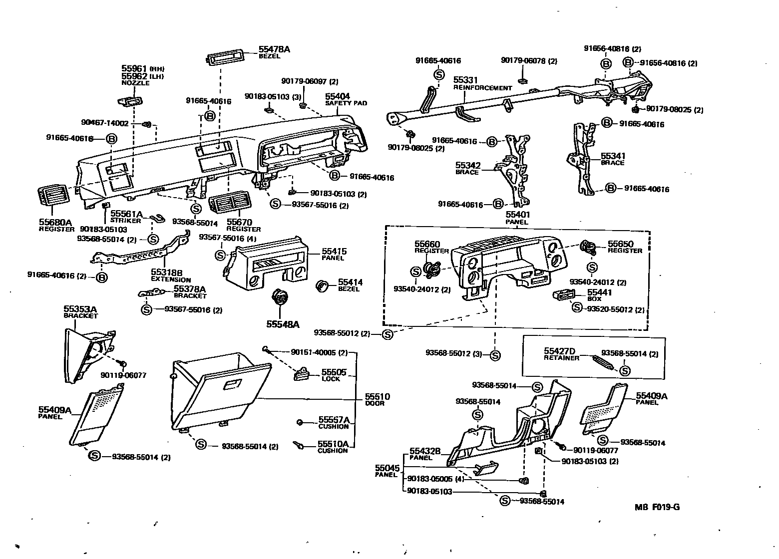 5501 — INSTRUMENT PANEL & GLOVE COMPARTMENT