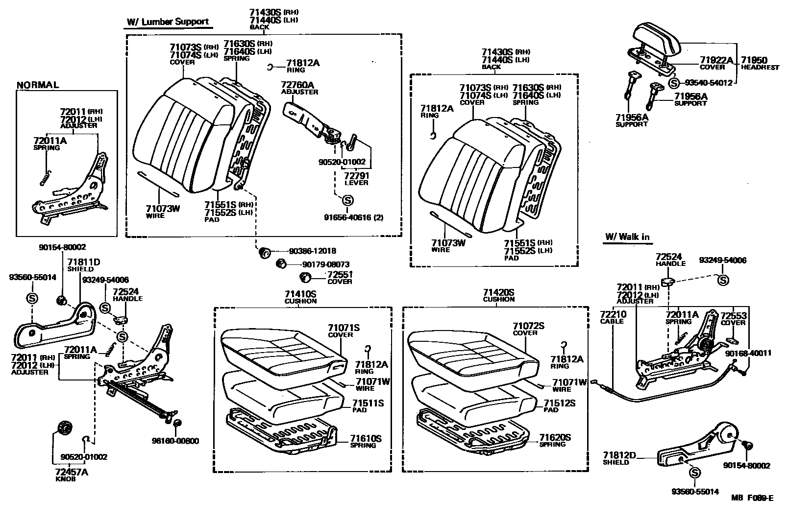 7101 — FRONT SEAT & SEAT TRACK
