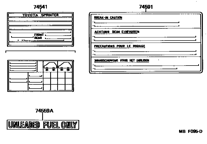 7403 — CAUTION PLATE (EXTERIOR & INTERIOR)