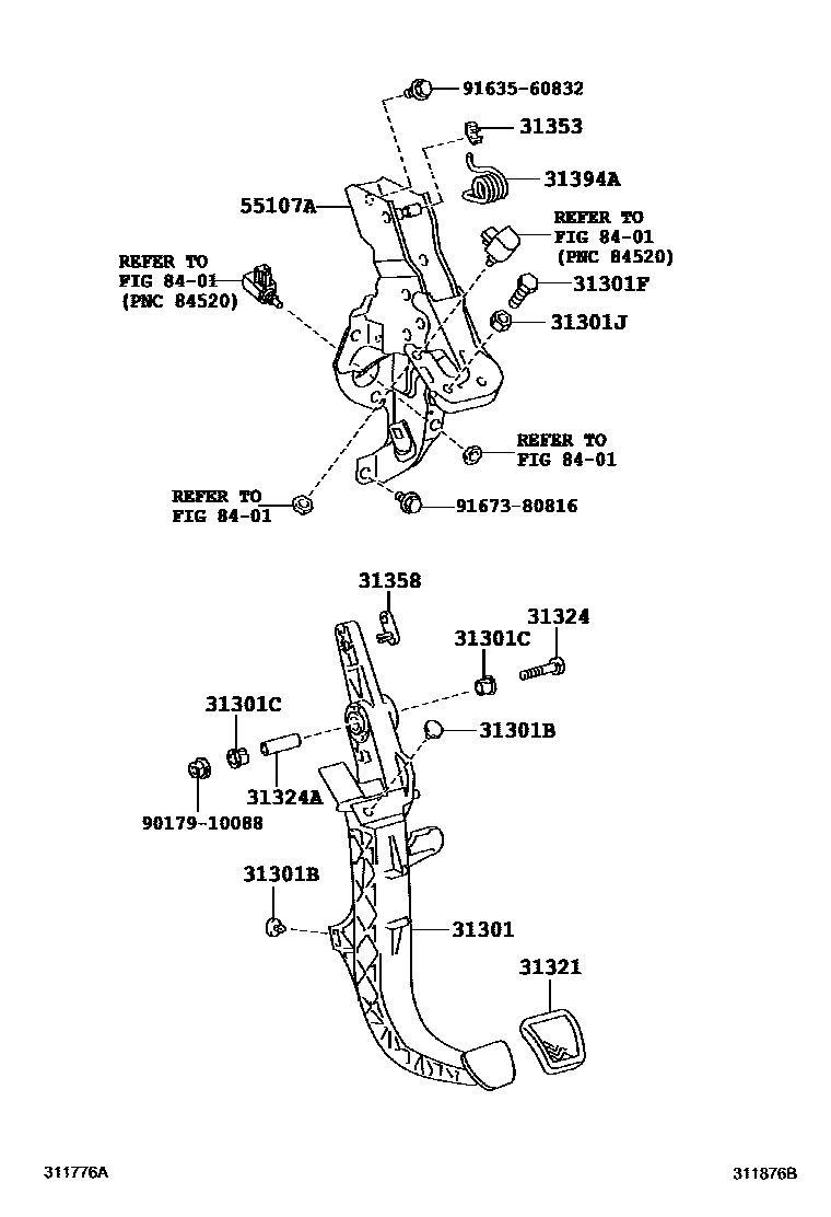 3102 — CLUTCH PEDAL & FLEXIBLE HOSE