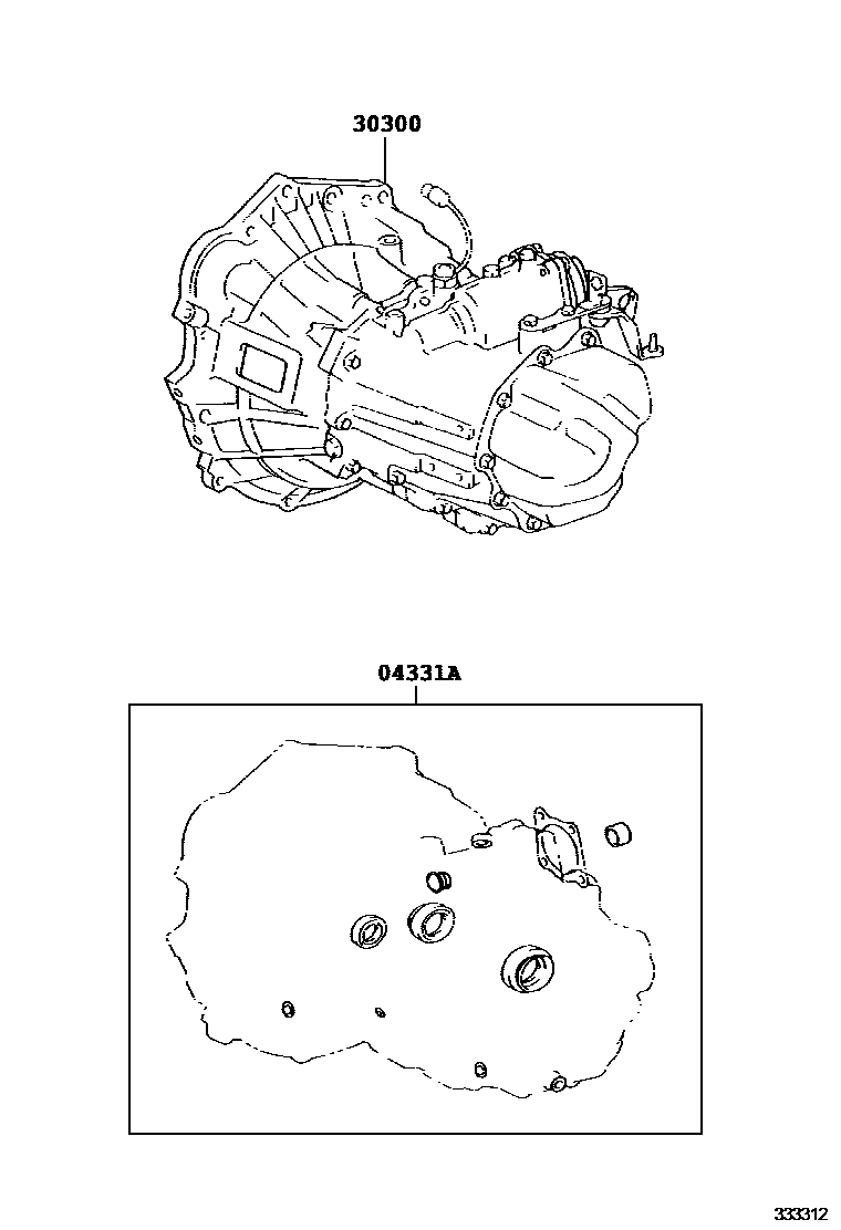 3301 — TRANSAXLE OR TRANSMISSION ASSY & GASKET KIT (MTM)