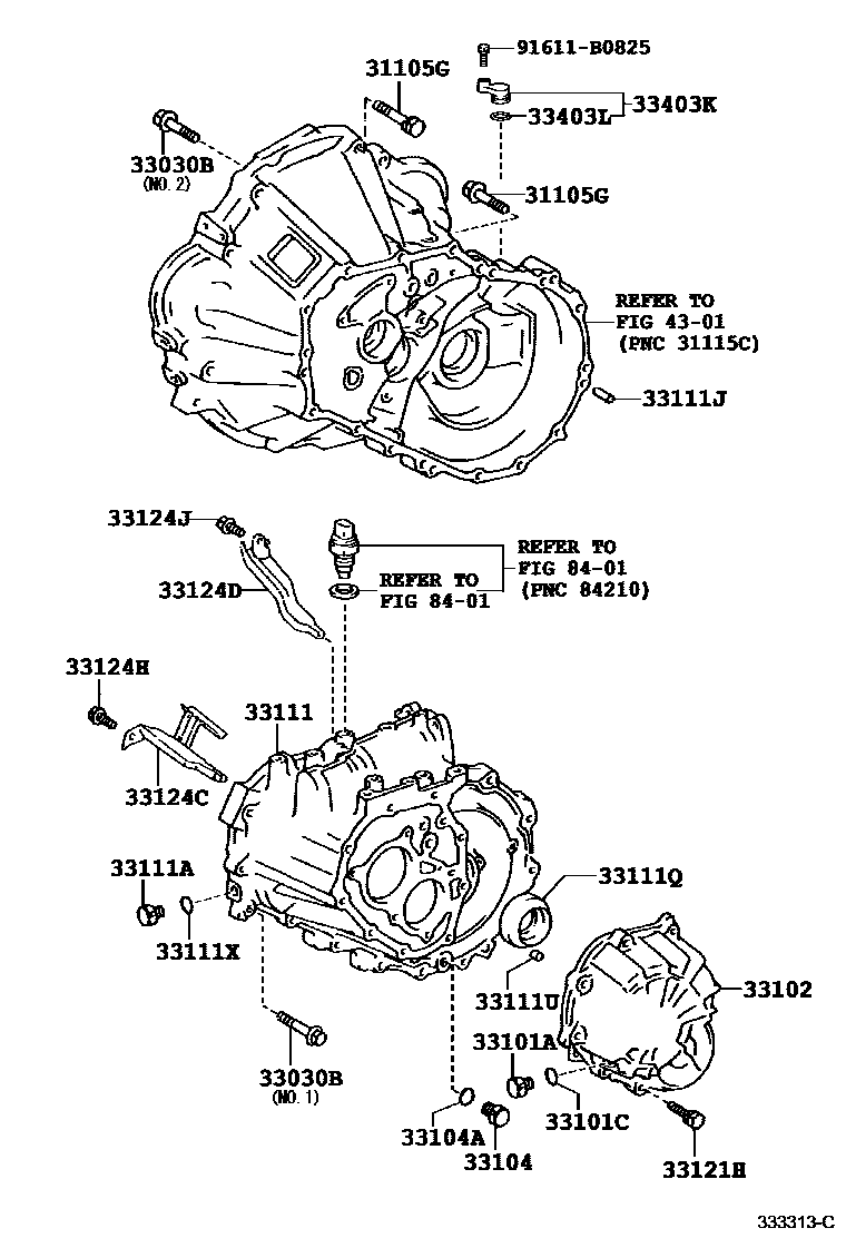 3302 — CLUTCH HOUSING & TRANSMISSION CASE (MTM)