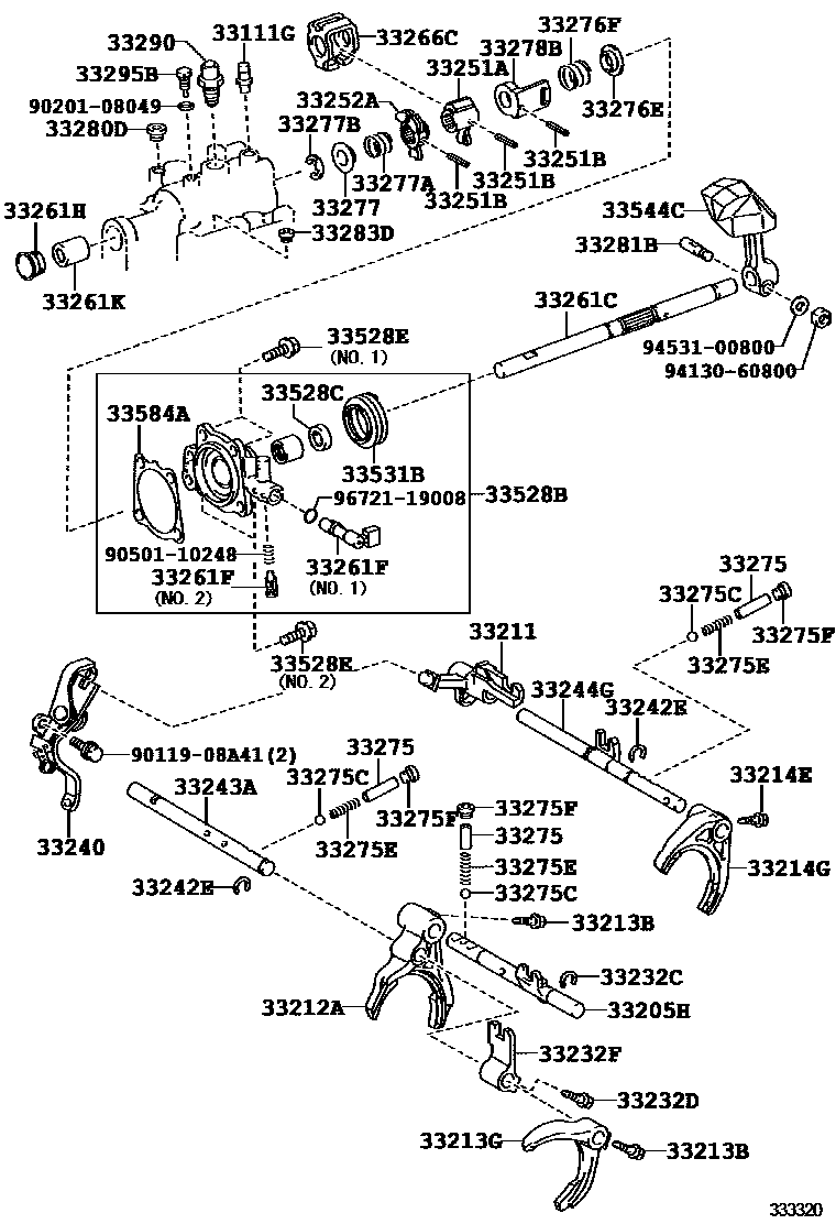 3307 — GEAR SHIFT FORK & LEVER SHAFT (MTM)