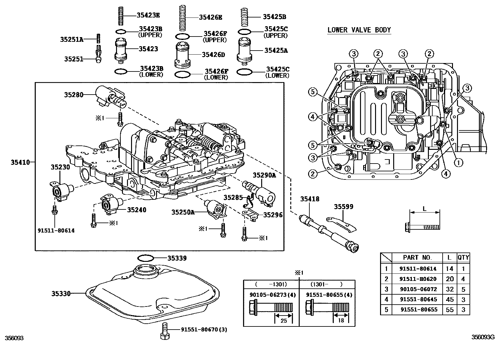 3512 — VALVE BODY & OIL STRAINER (ATM)