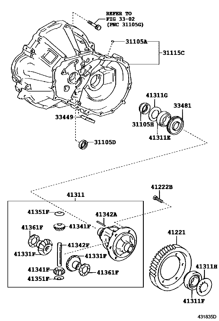 4301 — FRONT AXLE HOUSING & DIFFERENTIAL