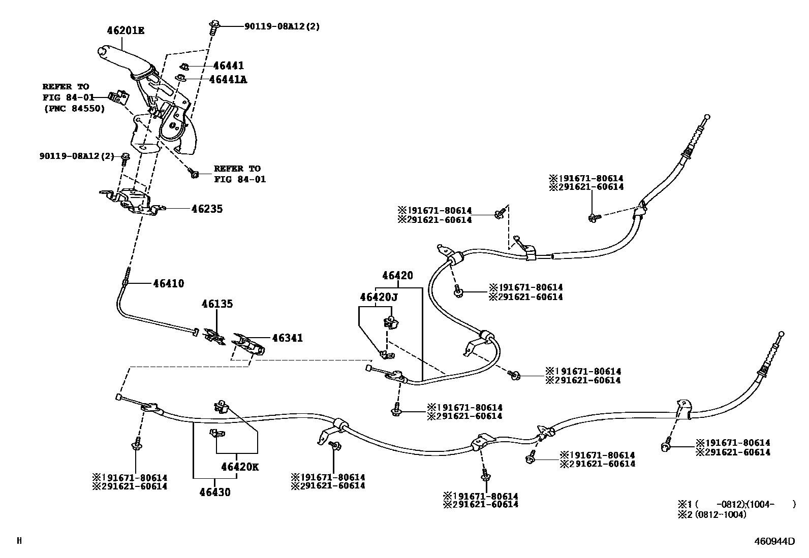 4601 — PARKING BRAKE & CABLE