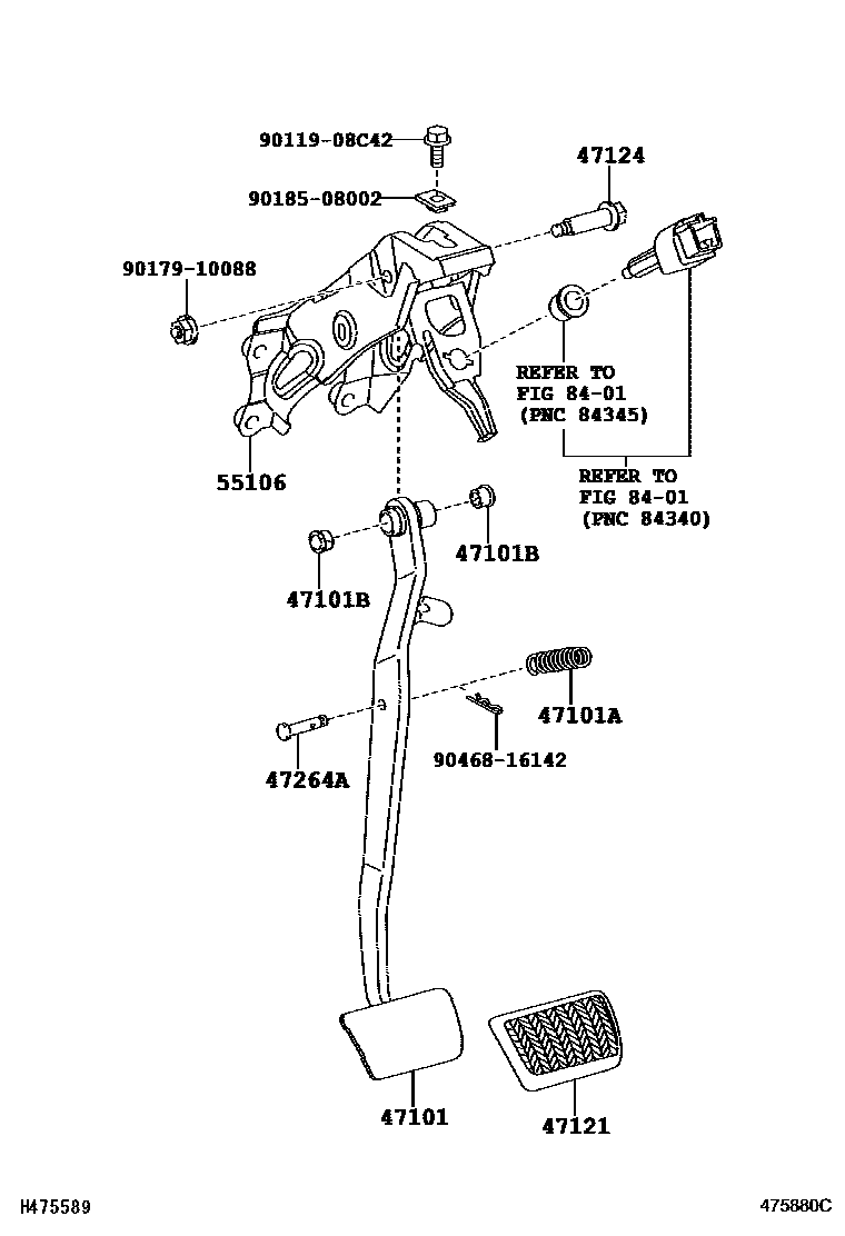 4701 — BRAKE PEDAL & BRACKET