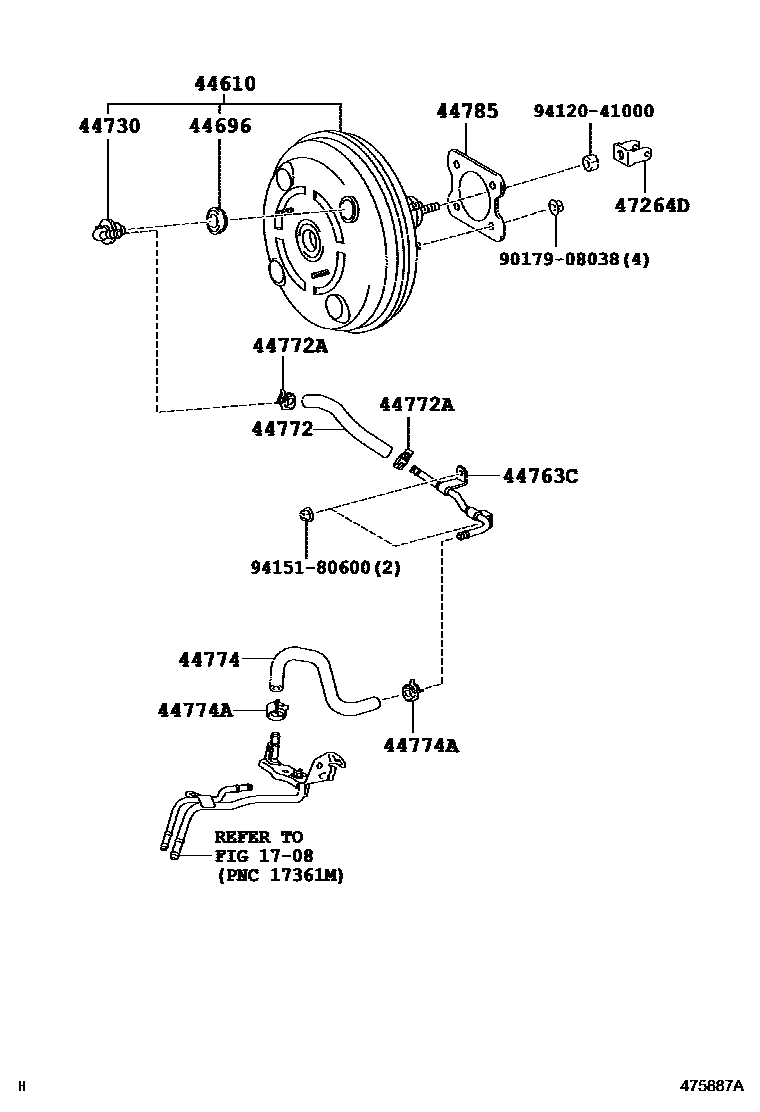 4703 — BRAKE BOOSTER & VACUUM TUBE