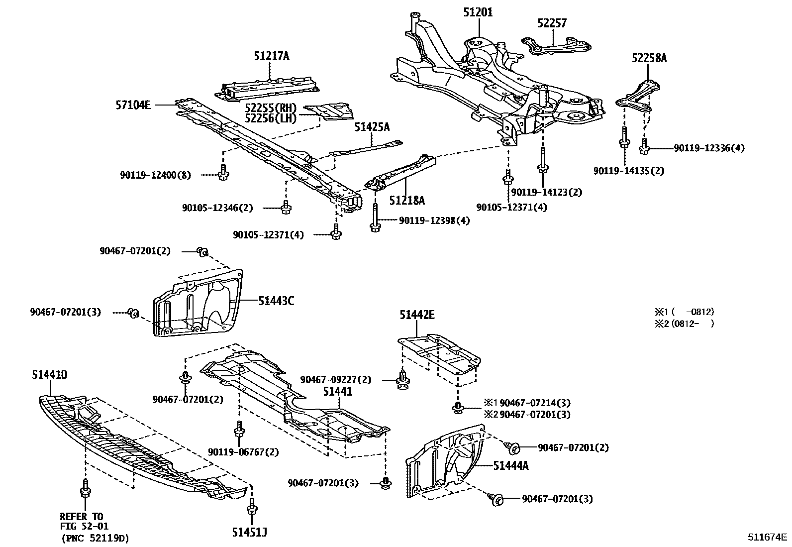 5102 — SUSPENSION CROSSMEMBER & UNDER COVER