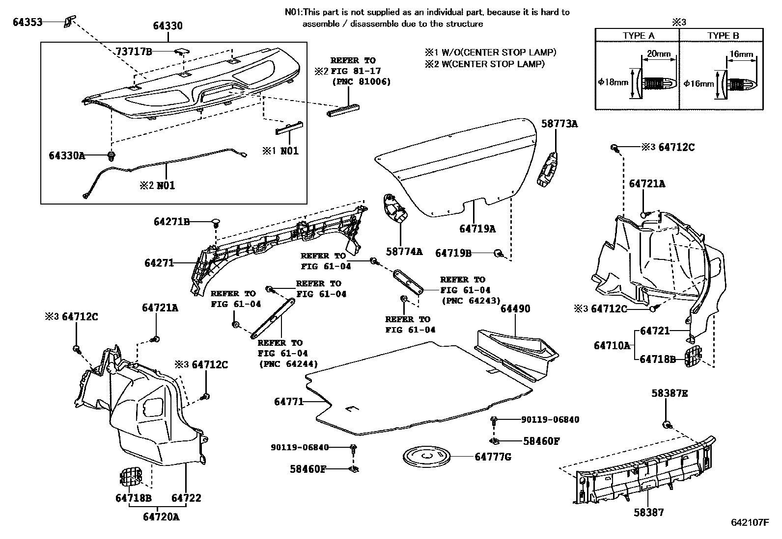 6403 — PACKAGE TRAY PANEL & LUGGAGE COMPARTMENT MAT