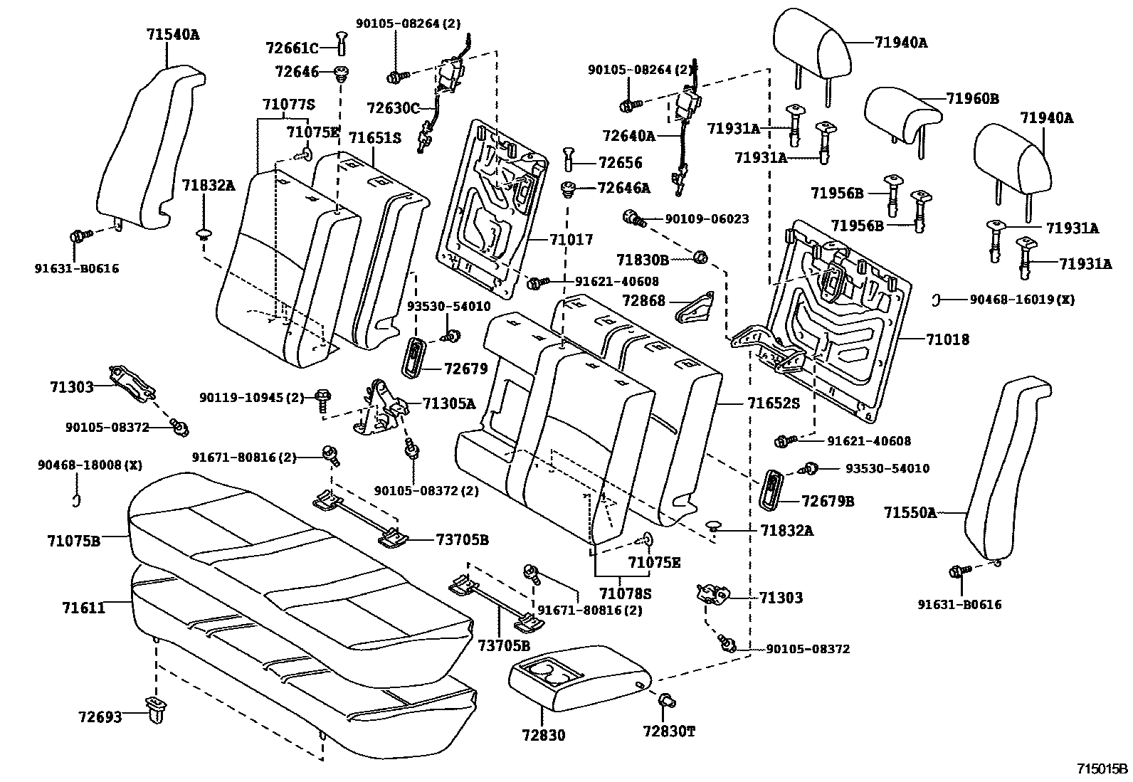 7102 — REAR SEAT & SEAT TRACK