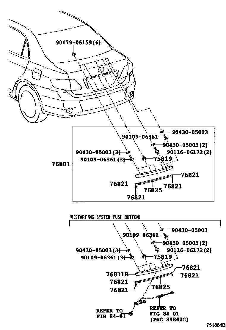 7504 — REAR MOULDING