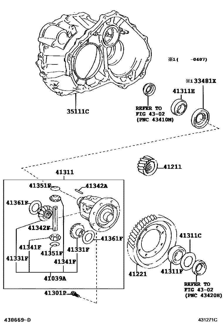 4301 — FRONT AXLE HOUSING & DIFFERENTIAL