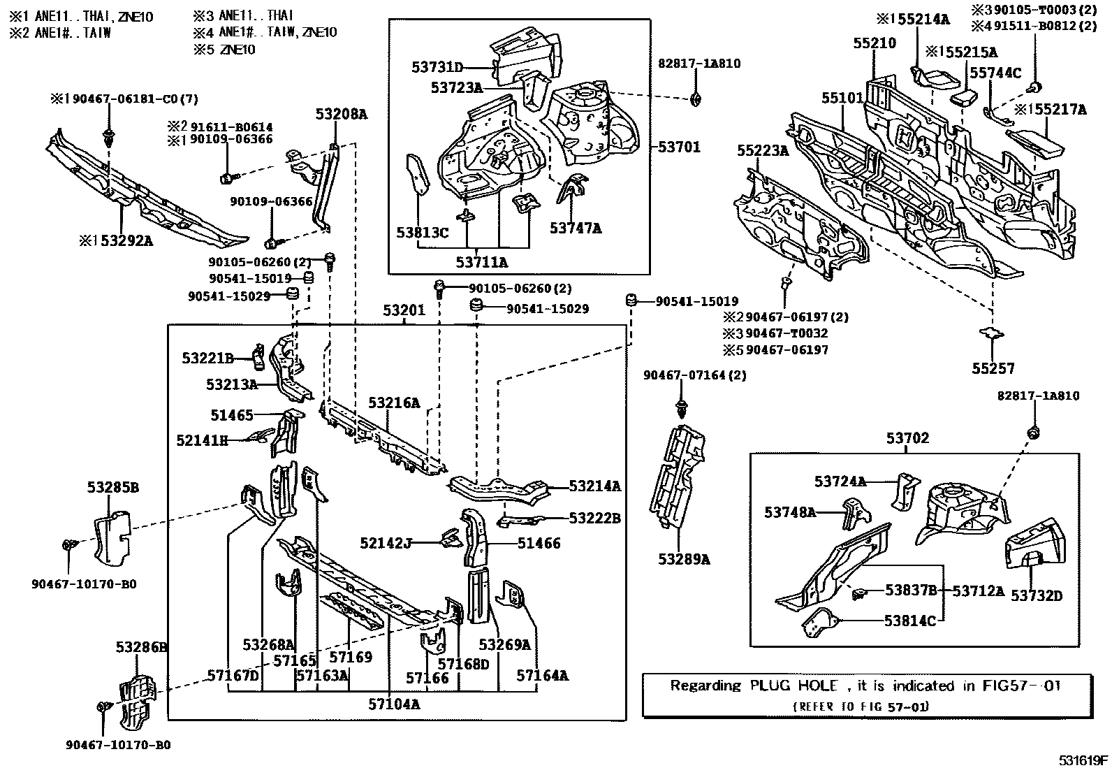 5304 — FRONT FENDER APRON & DASH PANEL
