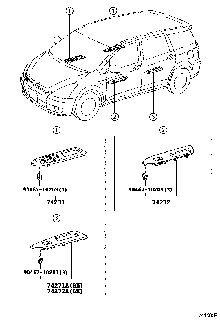 7401 — ARMREST & VISOR