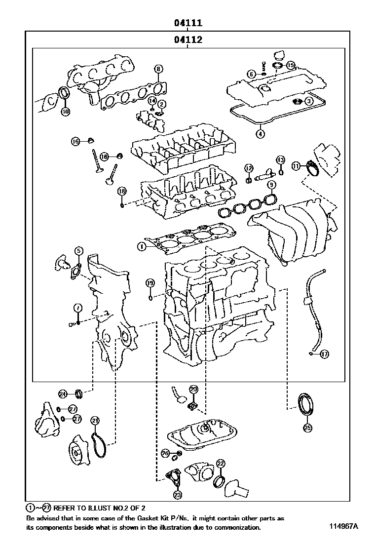 1103 — ENGINE OVERHAUL GASKET KIT