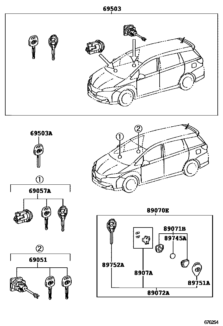 6712 — LOCK CYLINDER SET