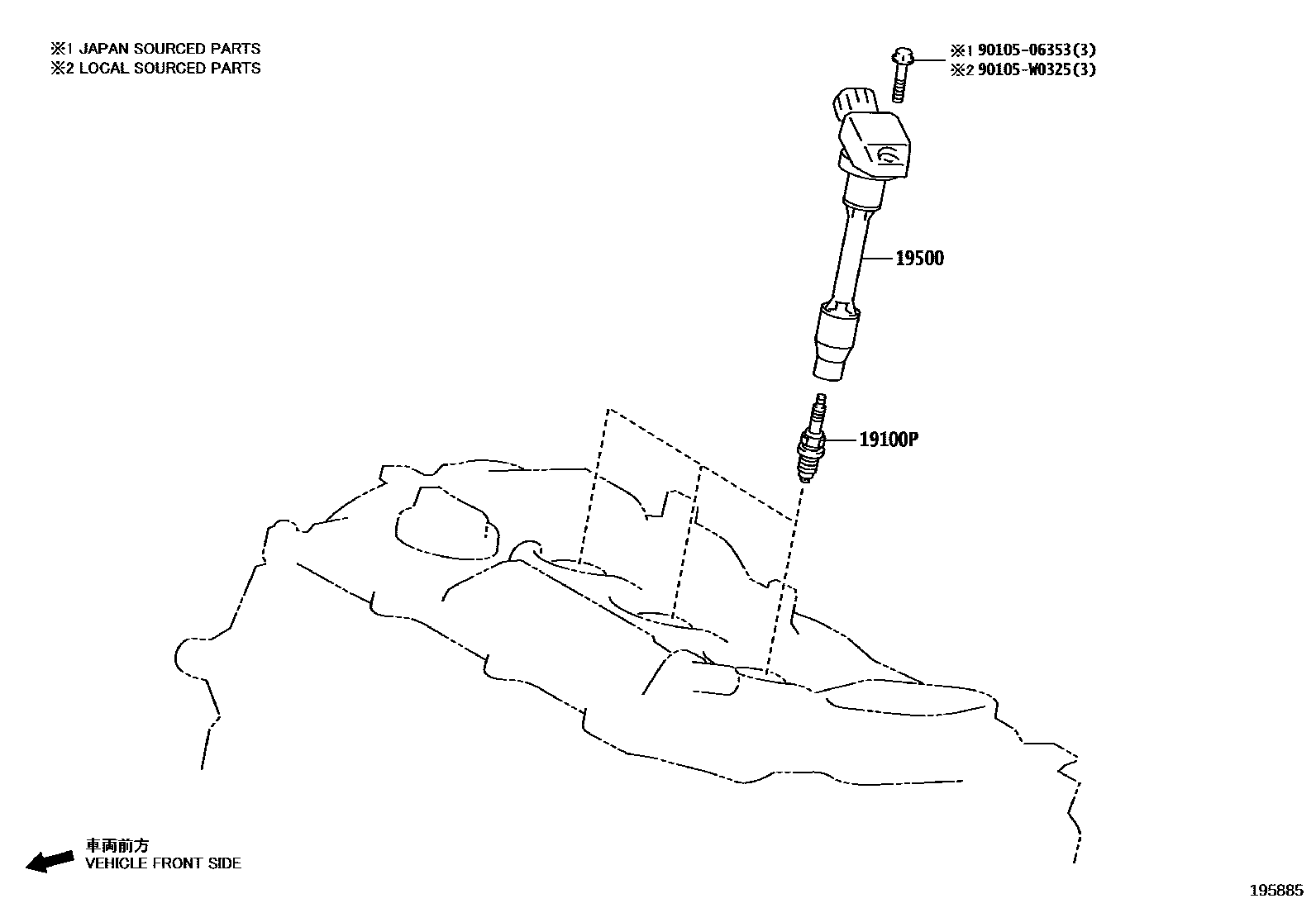 1901 — IGNITION COIL & SPARK PLUG / GLOW PLUG