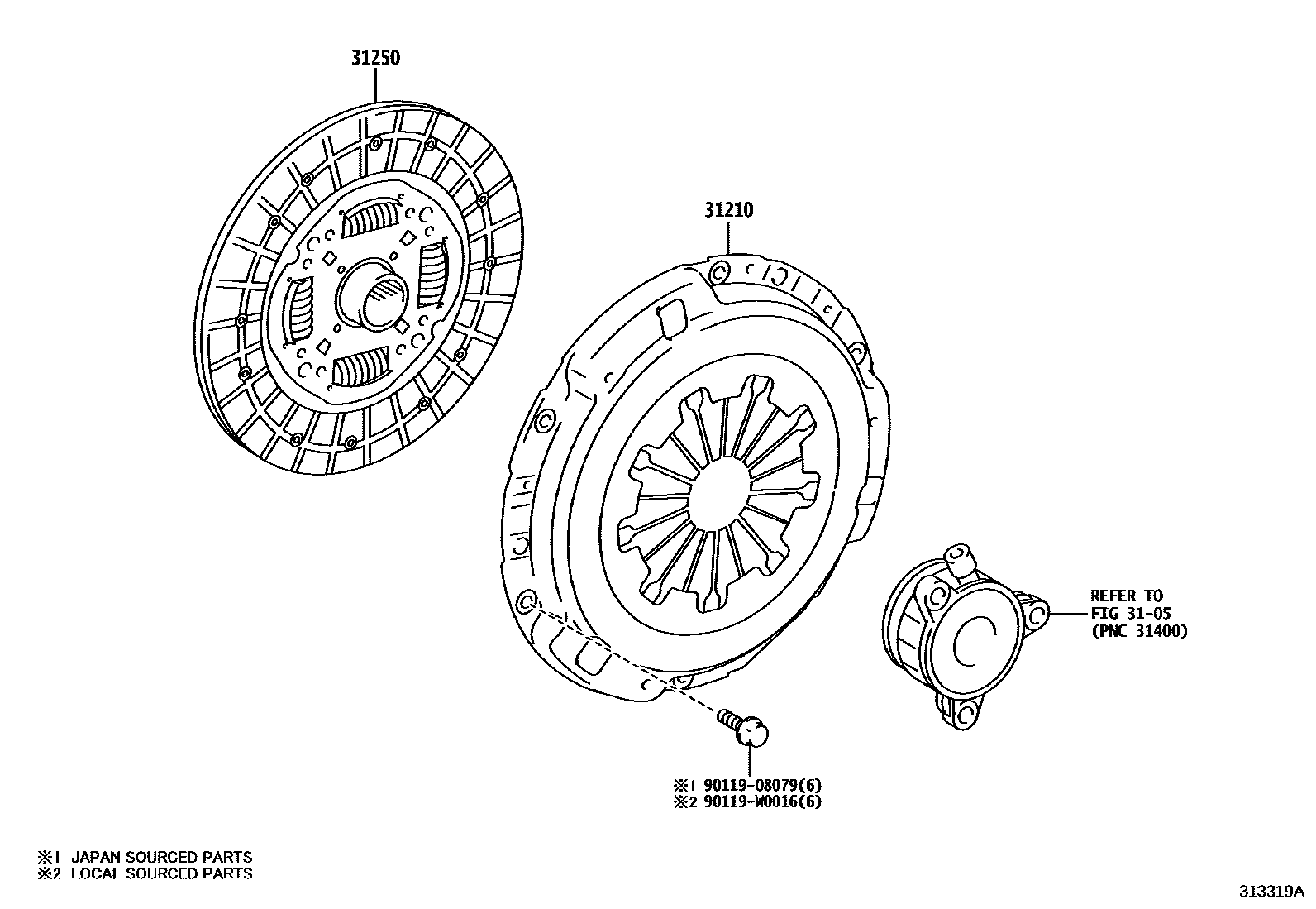 3101 — CLUTCH & RELEASE FORK