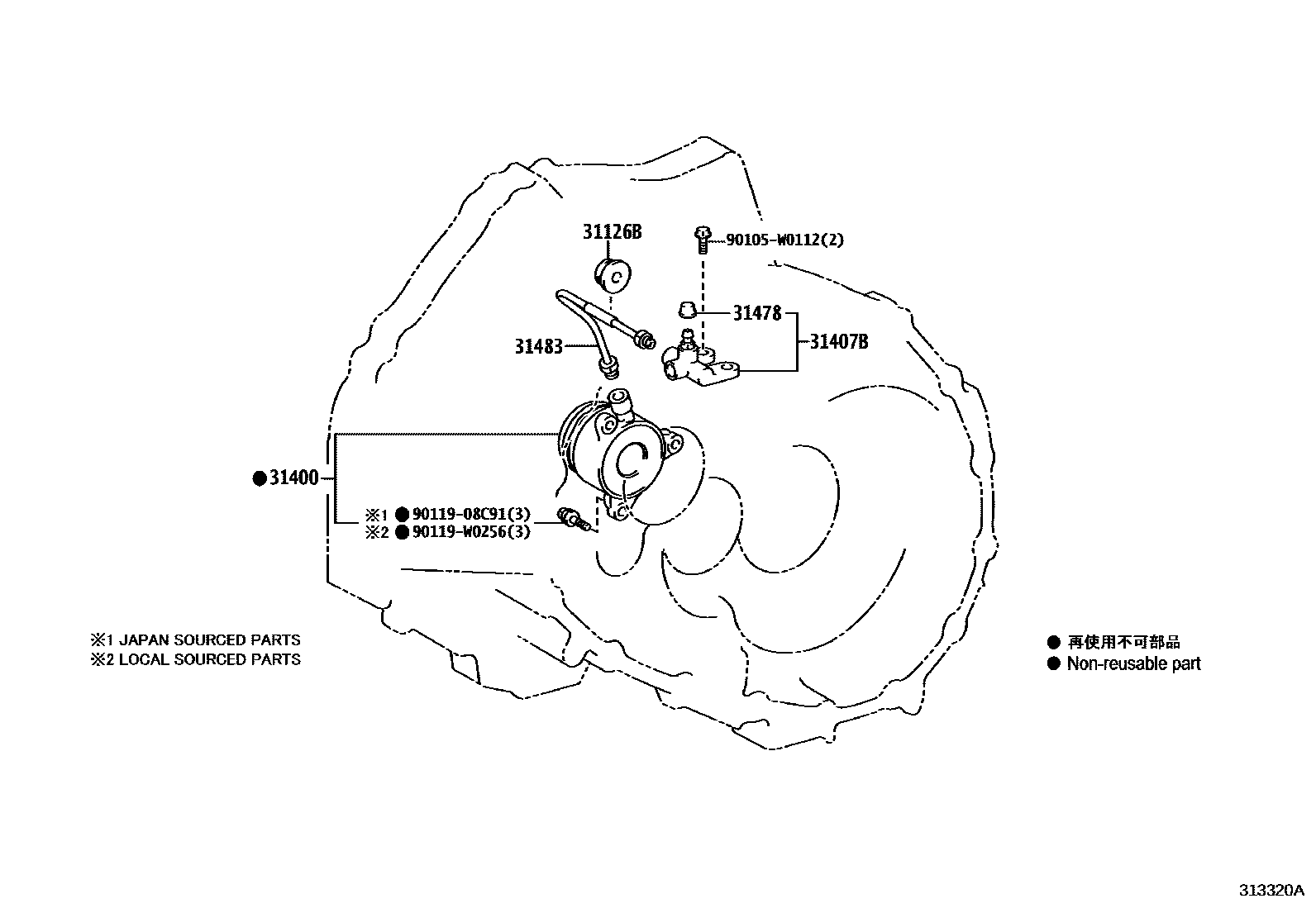 3105 — CLUTCH RELEASE CYLINDER