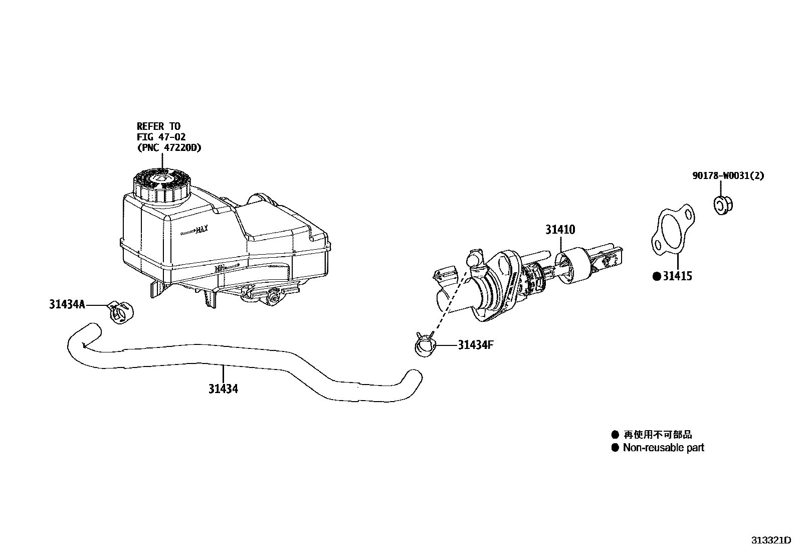 3103 — CLUTCH MASTER CYLINDER