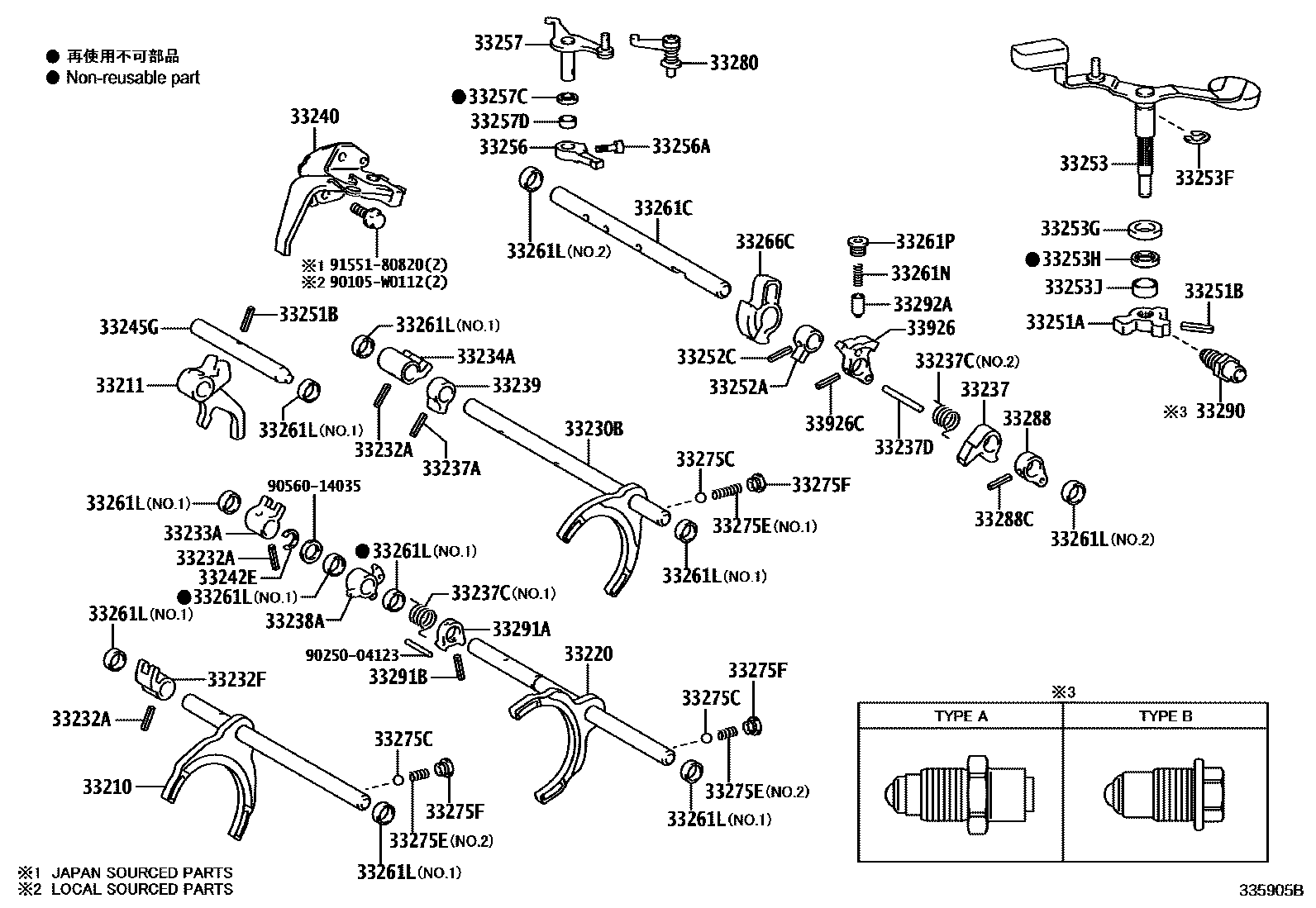 3307 — GEAR SHIFT FORK & LEVER SHAFT (MTM)