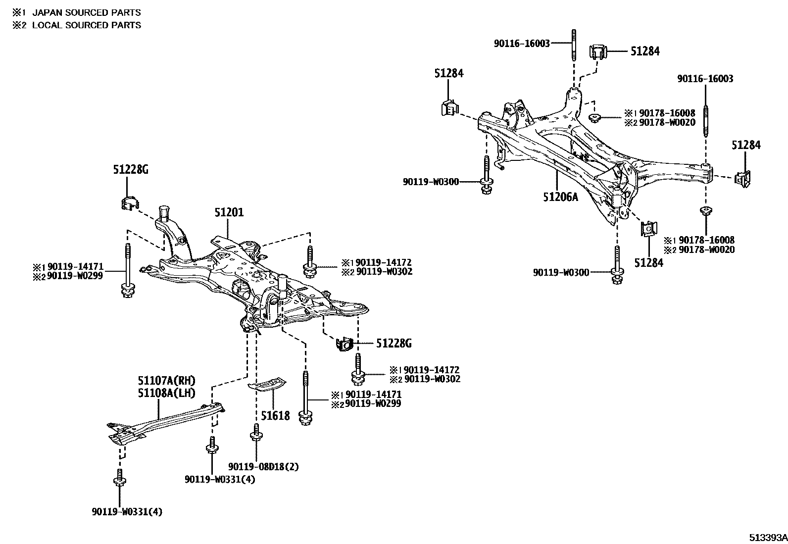 5102 — SUSPENSION CROSSMEMBER & UNDER COVER
