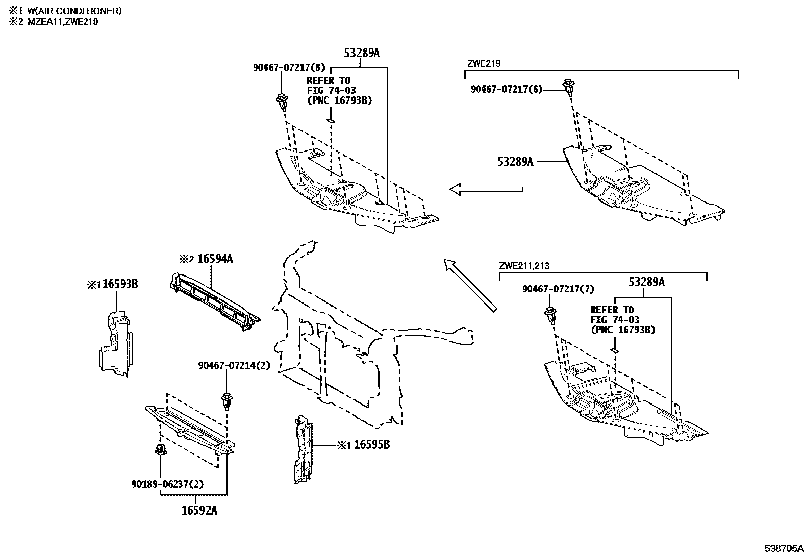 5304 — FRONT FENDER APRON & DASH PANEL