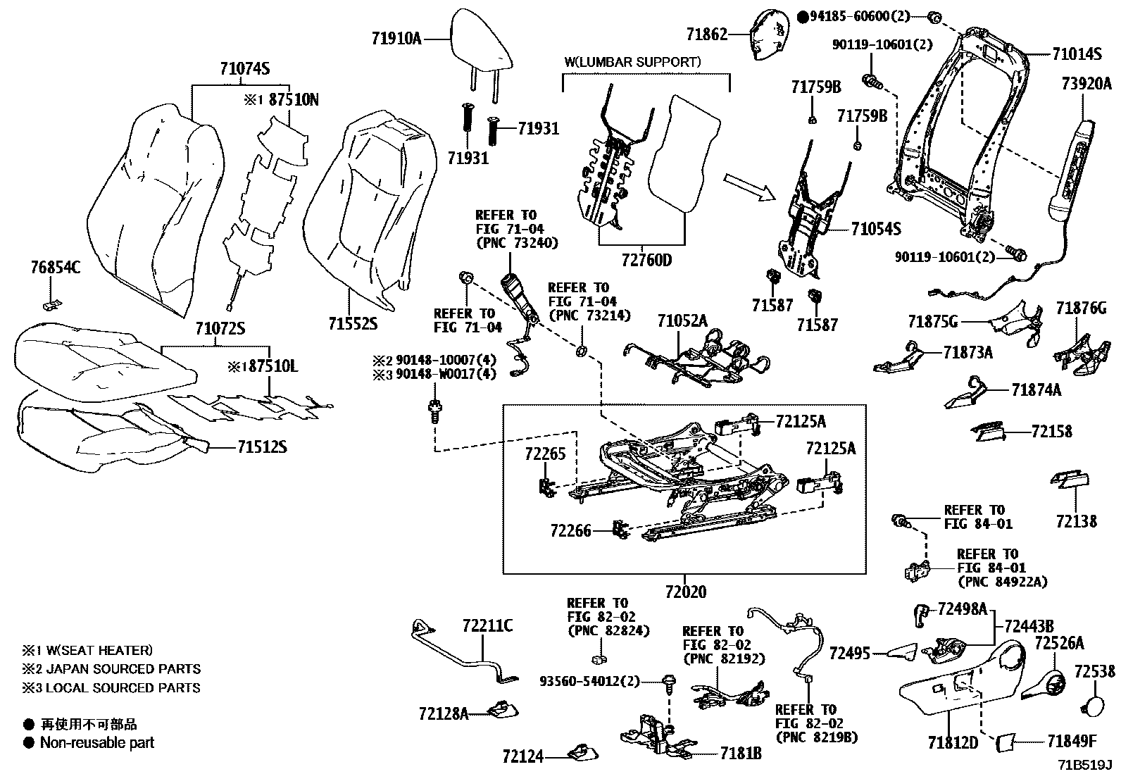7101 — FRONT SEAT & SEAT TRACK