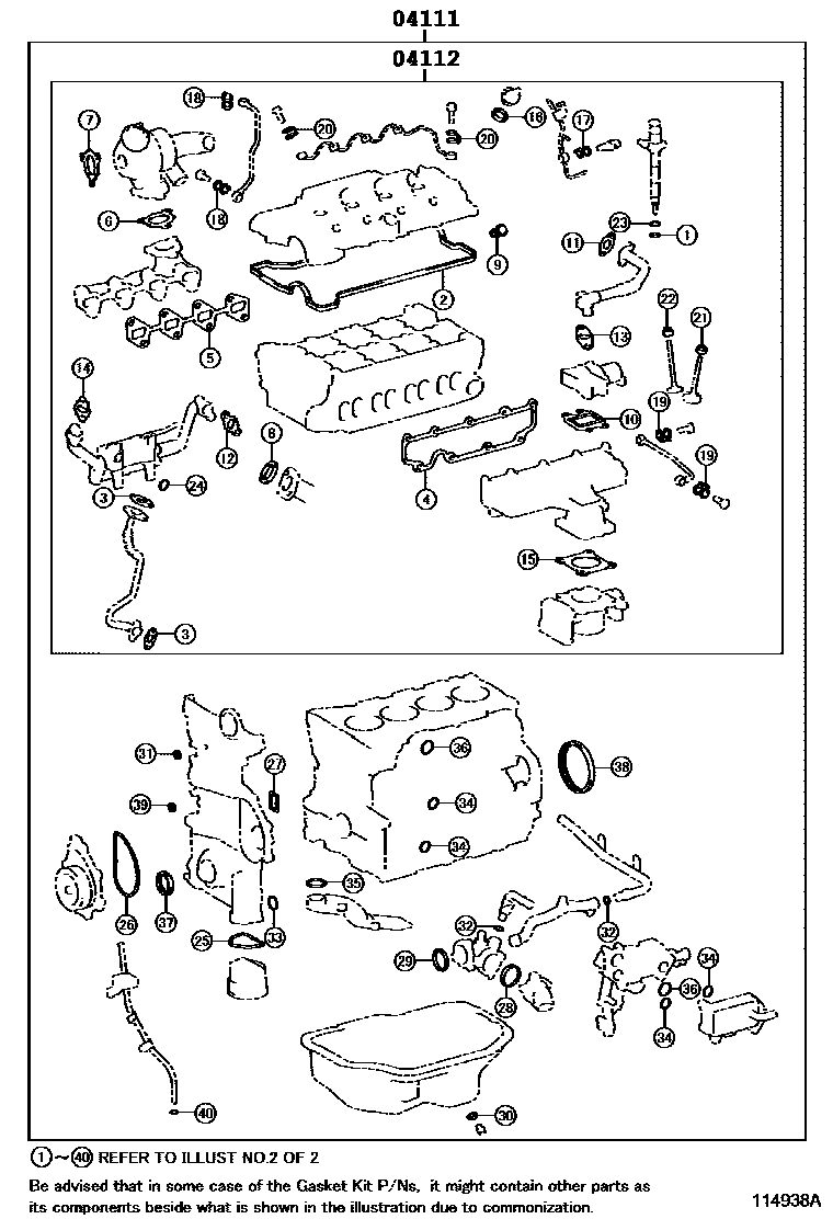 1103 — ENGINE OVERHAUL GASKET KIT