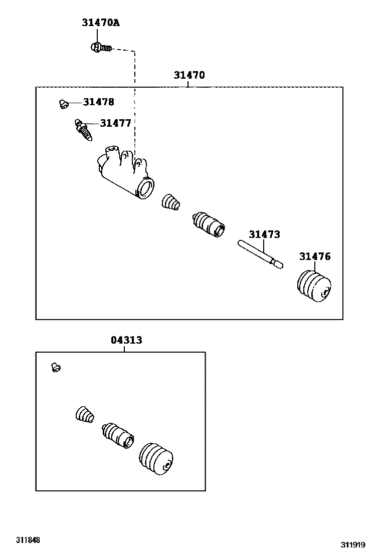 3105 — CLUTCH RELEASE CYLINDER