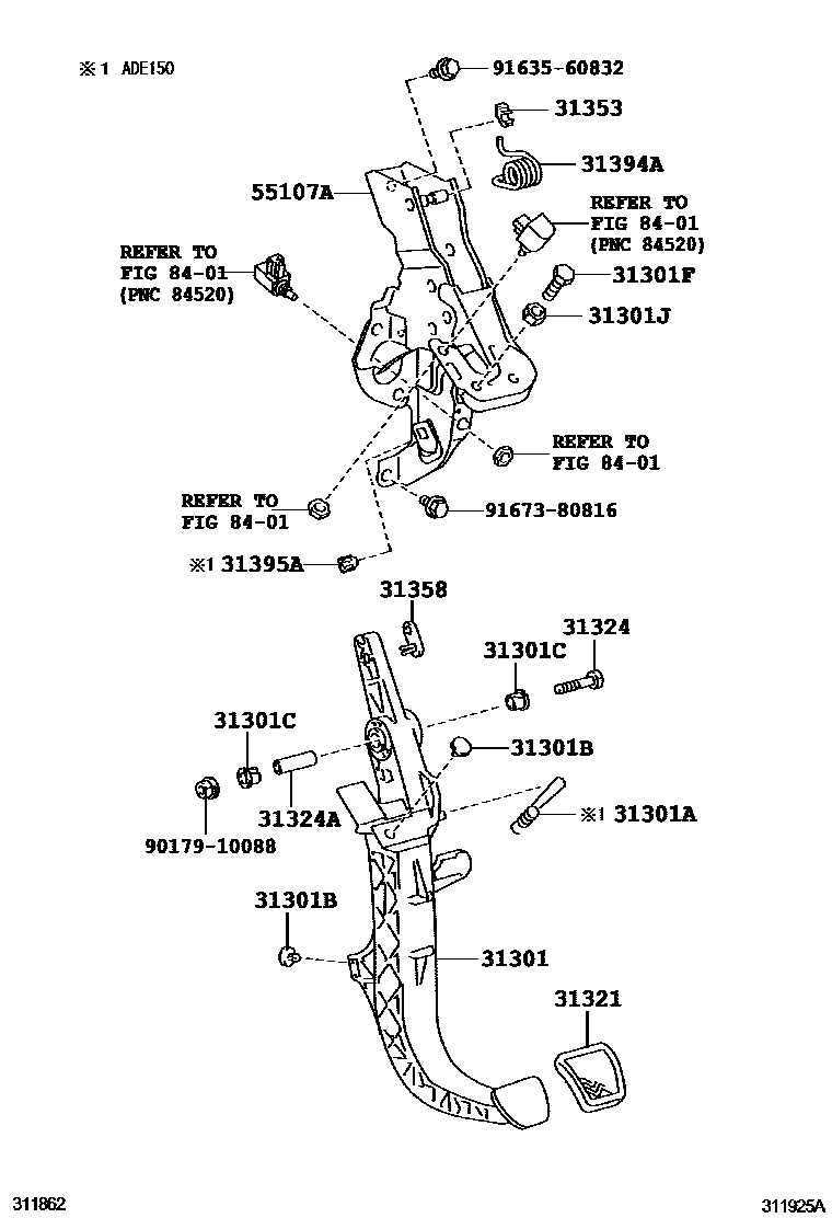 3102 — CLUTCH PEDAL & FLEXIBLE HOSE
