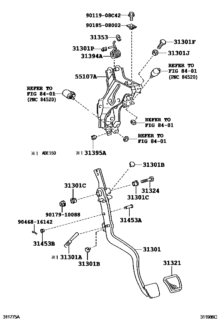 3102 — CLUTCH PEDAL & FLEXIBLE HOSE