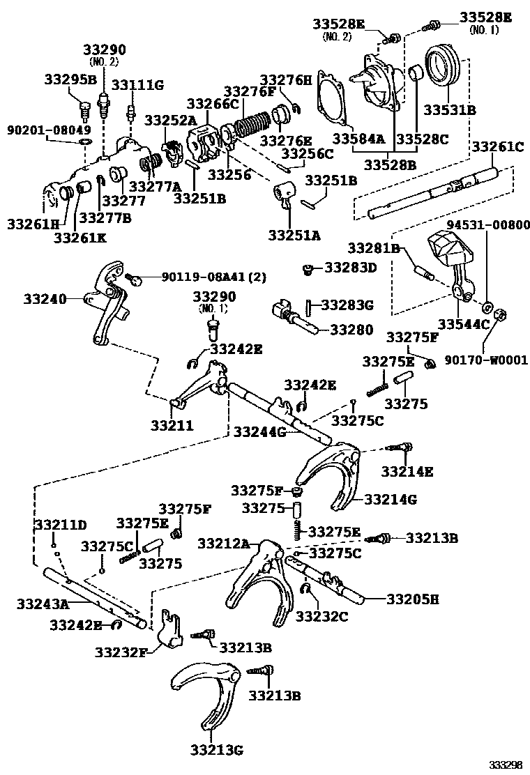 3307 — GEAR SHIFT FORK & LEVER SHAFT (MTM)