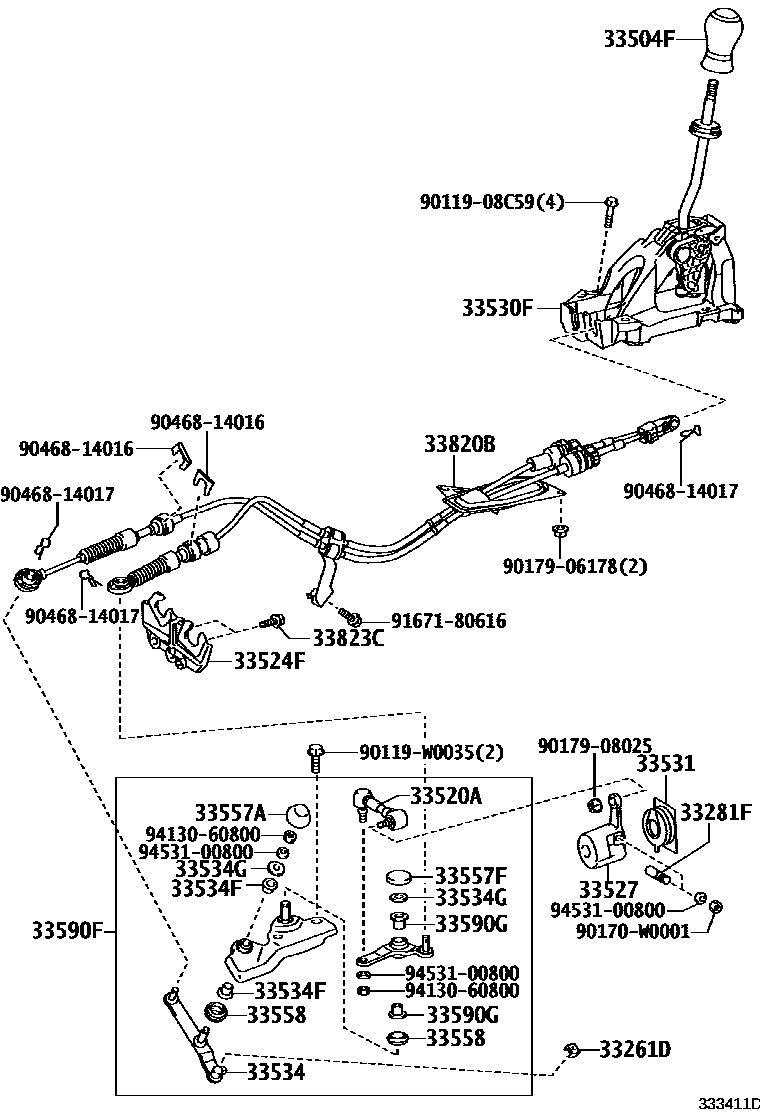 3312 — SHIFT LEVER & RETAINER