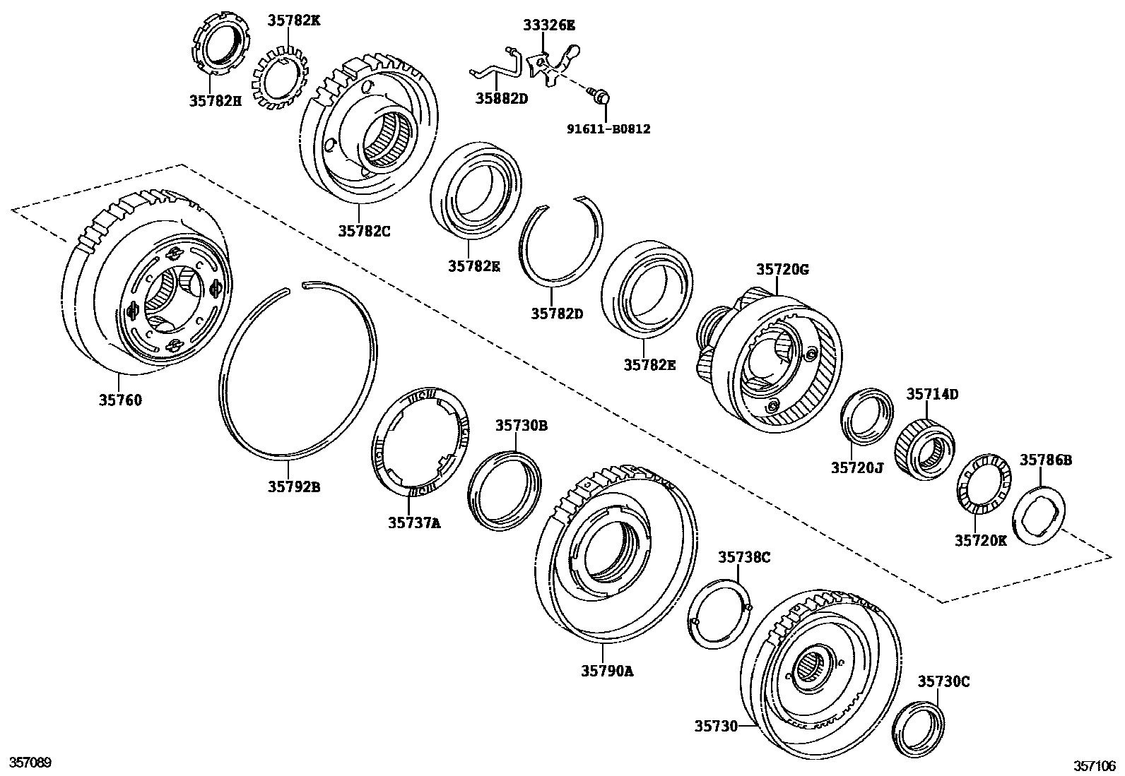 3510 — PLANETARY GEAR, REVERSE PISTON & COUNTER GEAR(ATM)