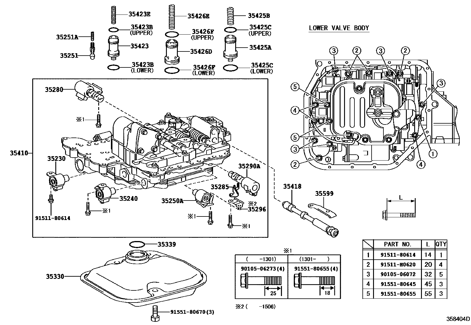 3512 — VALVE BODY & OIL STRAINER (ATM)