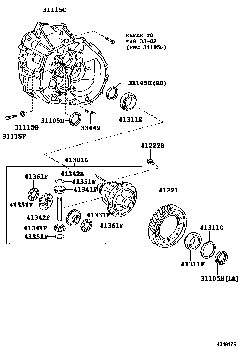 4301 — FRONT AXLE HOUSING & DIFFERENTIAL