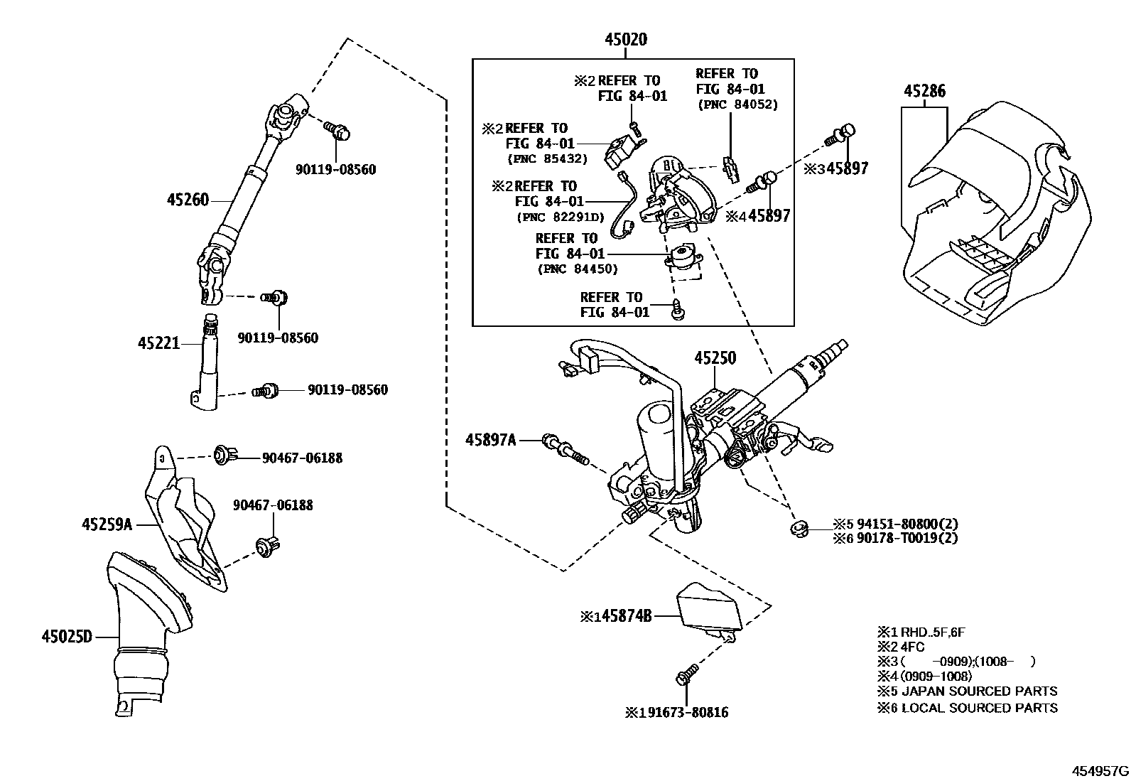 4501 — STEERING COLUMN & SHAFT