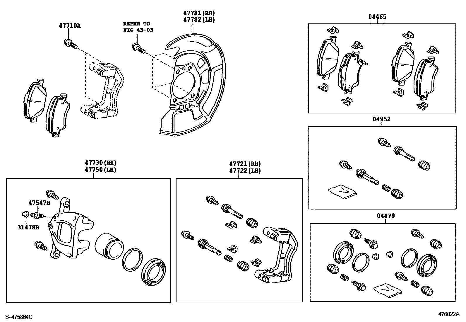 4705 — FRONT DISC BRAKE CALIPER & DUST COVER