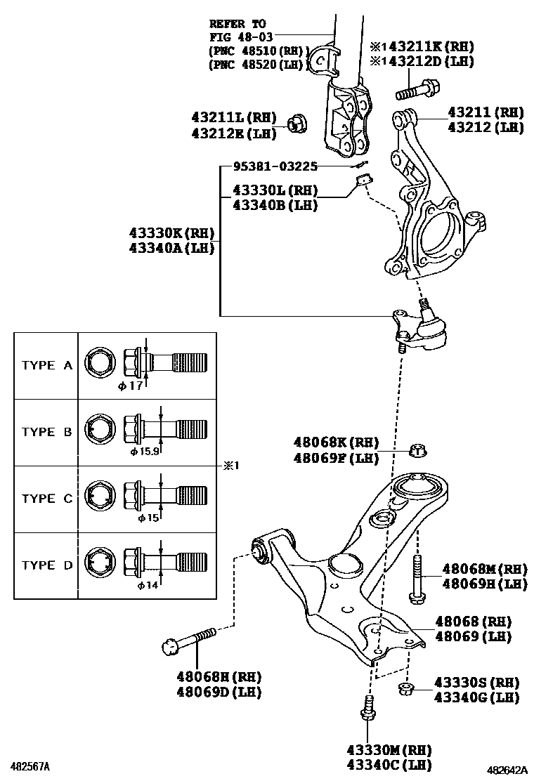 4802 — FRONT AXLE ARM & STEERING KNUCKLE