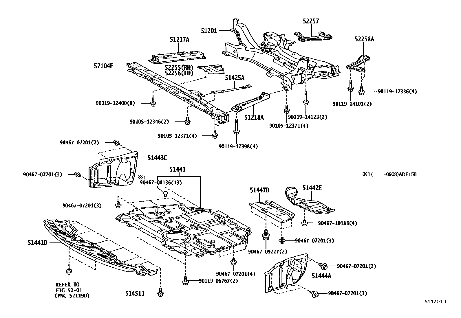 5102 — SUSPENSION CROSSMEMBER & UNDER COVER