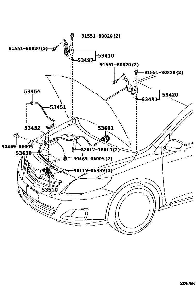 5303 — HOOD LOCK & HINGE