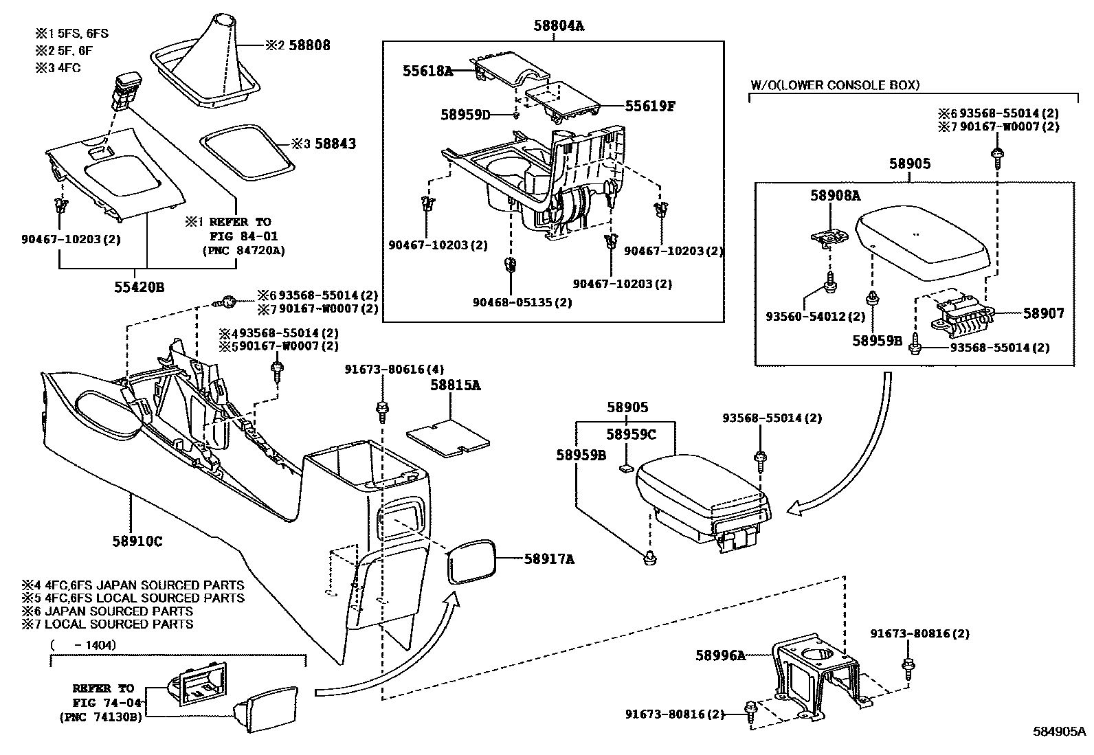 5806 — CONSOLE BOX & BRACKET
